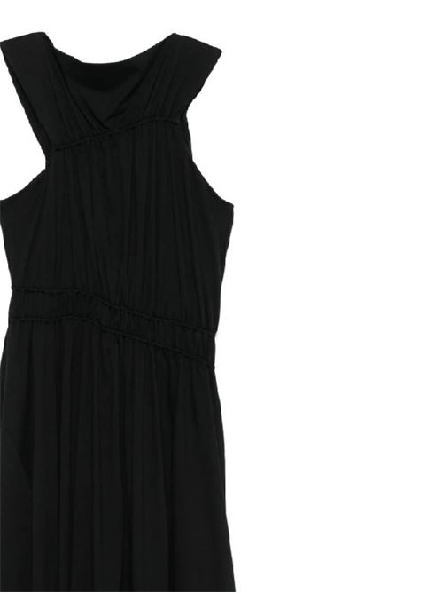 Asymmetric Gathered Dress for Women in Black ALEXANDER MCQUEEN | 806494QLADD1000